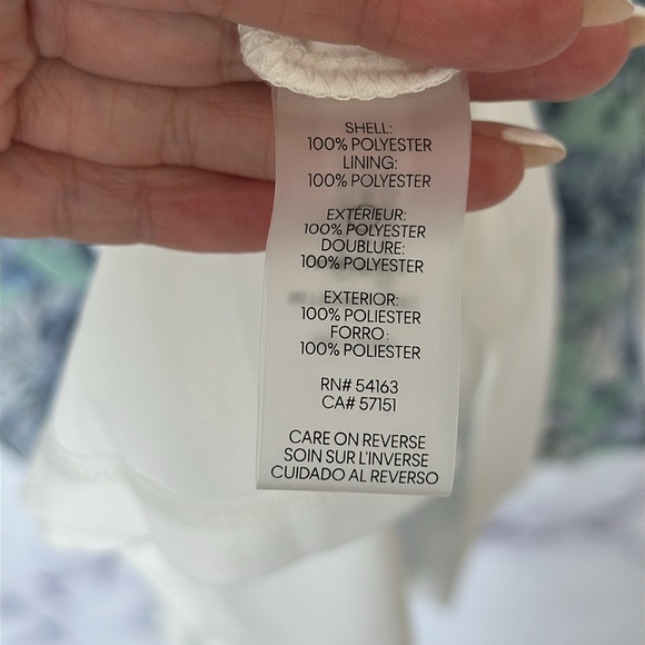 TOMMY HILFIGER Green Blue Floral Flutter Capelet Sleeve Midi Dress Size 18W - Picture 14 of 16